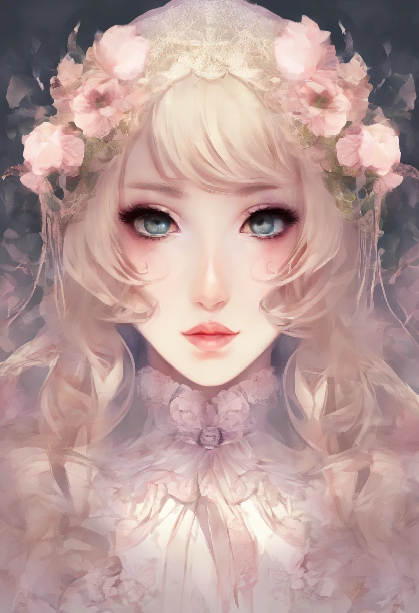 DBfantasyart style, line-art style, masterpiece, 1girl, a beautiful portrait of a short wavy haired female, manhwa, highly detailed, 8K resolution, black dress, detailed eyes, cute face, lovely, cute, serious, complex lighting {an extremely delicate and beautiful}, {{{masterpiece}}},