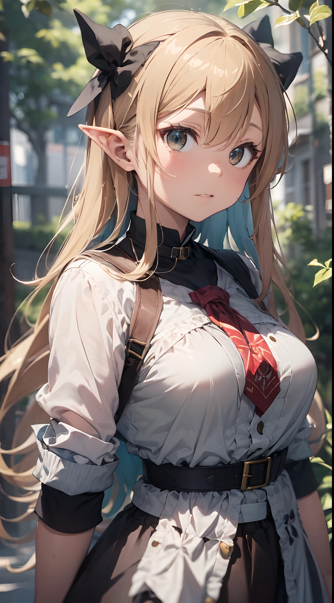 masterpiece、(detaileds、hight resolution、top-quality)、女の子 1 人、The most common elven clans。Wood Elf、Forest Elf、With the Forest Man。Originated as a light elf(ljósálfar)be。 Blessed with good appearance long-lived(Some half-elves have a human-like lifespan.) Love nature、Not familiar with machine civilization Good at bows and arrows and magic Living in a settlement in the forest.、Often uses daggers and bows as weapons。 A naturalist who is familiar with the forest、Reluctance to use fire or metal、It is not uncommon to hate machine civilization to the point of spitting。 When it comes to metals、In rare cases, not only can you not wear equipment that includes them because it leads to poor physical condition.、There are also works that say that it is impossible to even get close。 pure、Associations from naturalism?、I am vegetarian and do not eat meat、Or those that are constitutionally inedible。 Peaceful and not penchant for conflict、Exclusive to other races、He is also a stubborn person who has no mercy for those who ravage his own territory.。 Although physically fragile、He is a genius when it comes to long-range weapons, mainly bows and arrows.、There are many settings that are good at magic。 pure、Depending on the work「Elves are beautiful」and also those that。 In general, they are often considered to have a longer life than humans.、Lives in hundreds to thousands of years、As a result, the sense of time may be different from that of humans.。 Have a good temperament。 On the physical side、Hair is often gold, green, etc.。 When it comes to proportions、unclear、Slender with beautiful breasts and small breasts that reflect nobility