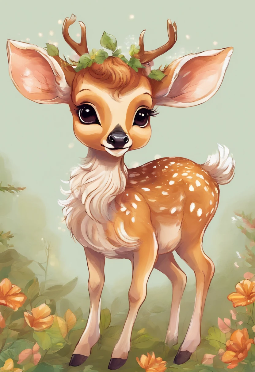 A  deer, cute eyes and, cute smile, DEER, ANIMAL, SOLO, ANIMAL, cinnamon roll in mouth, cinnamon roll in mouth