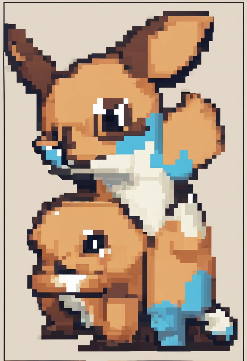 Pokemon eevee in a diaper and onesie
