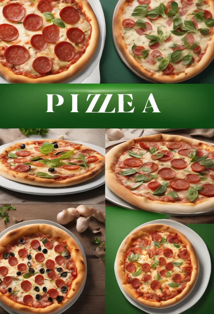 (best quality,4k,8k,highres,masterpiece:1.2),ultra-detailed,(realistic,photorealistic,photo-realistic:1.37),pizzeria tv board menu, bright photos, pale green background, dark green text, modern design, pizza photos, Consolas font.