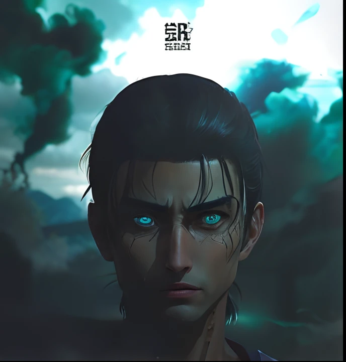 Hyperrealistic version of Eren Jaeger , hyperdetailled, hyperrealistic