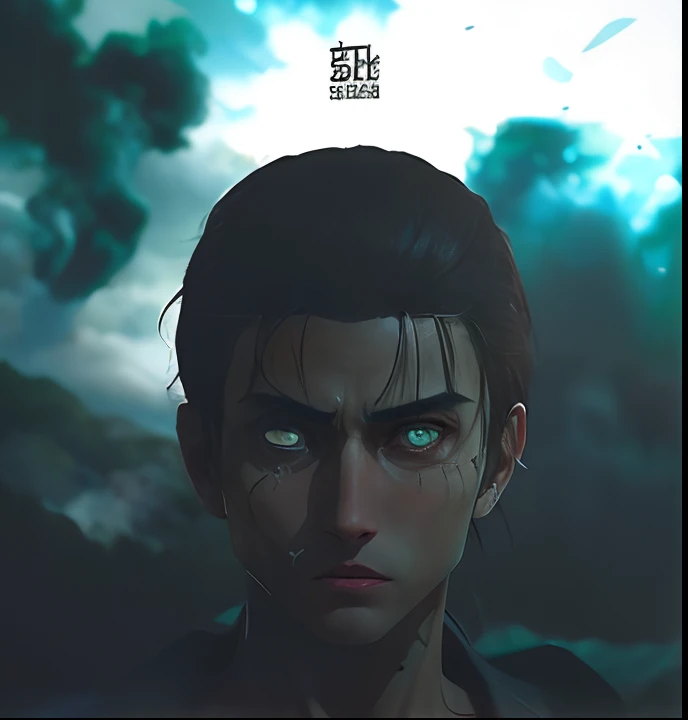 Hyperrealistic version of Eren Jaeger , hyperdetailled, hyperrealistic