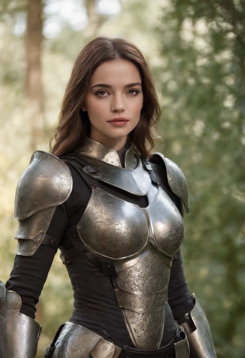 (master part), (melhor qualidade), fotorrealismo, Realistic, ultra detalhado, rosto perfeito, Corpo Perfeito, 1 cinta, Beautiful girl, Menina na armadura vermelha, mechanical armor, exosqueleto, stand, Pose legal, sexy, Looking from behind