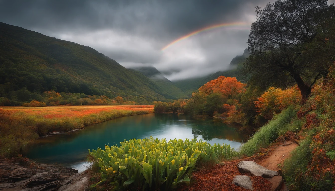 Imgens realistas de paisagens com cahoeiras