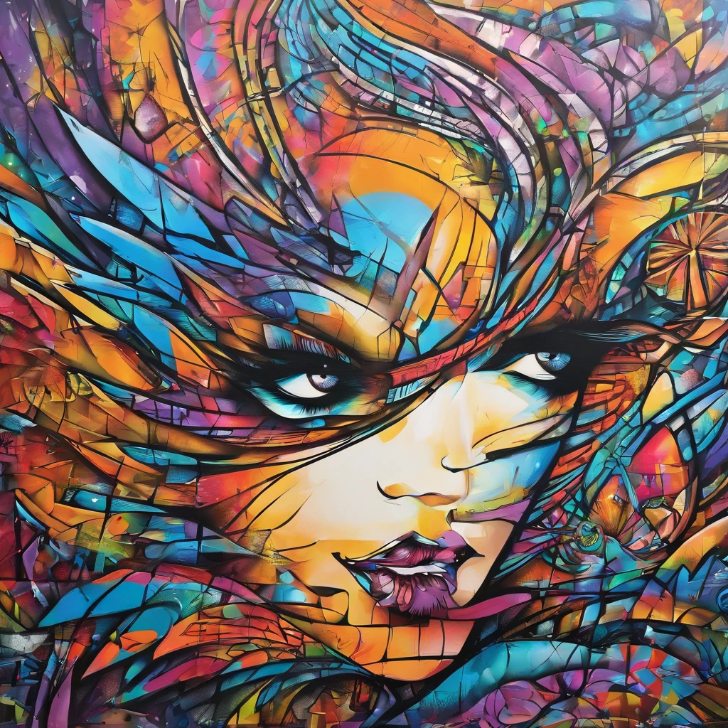 (master part, Qualidade Superior, best quality, Arte Oficial, Beautiful and Aesthetic:1.2), (1girl), olhos extremamente detalhados, (Arte Fractal:1.3), colorido, mais alto detalhado, (rosto perfeito), pele brilhante, HDR, (Linhas douradas do manto branco:1.2), galaxy, (listras leves), visuais marcantes, (dynamic streaks, trilhas luminosas:1.2), cores vibrantes, (phoenix), (Dragoned)