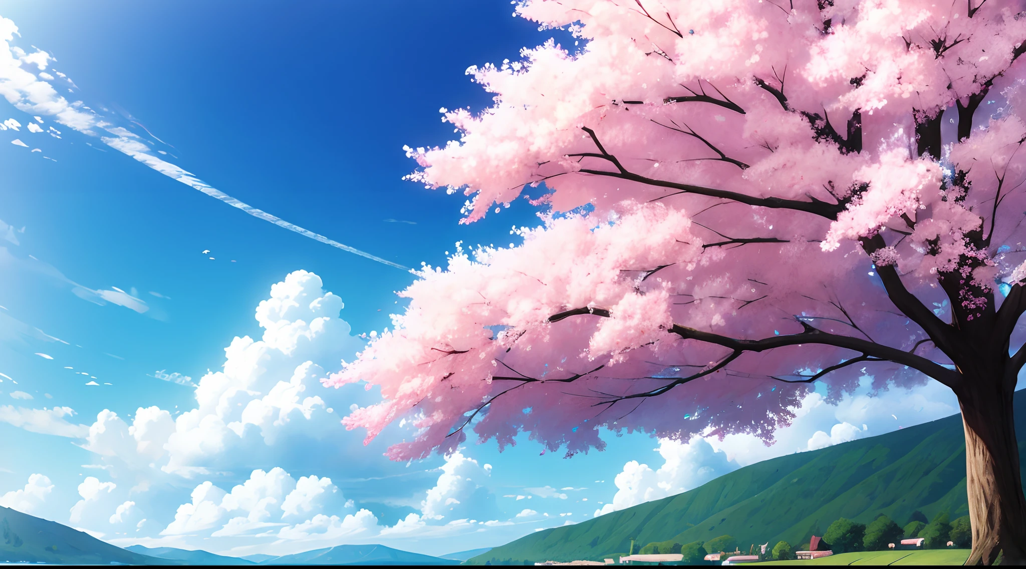 Cherry Blossom cartoon branch anime cloud sukura