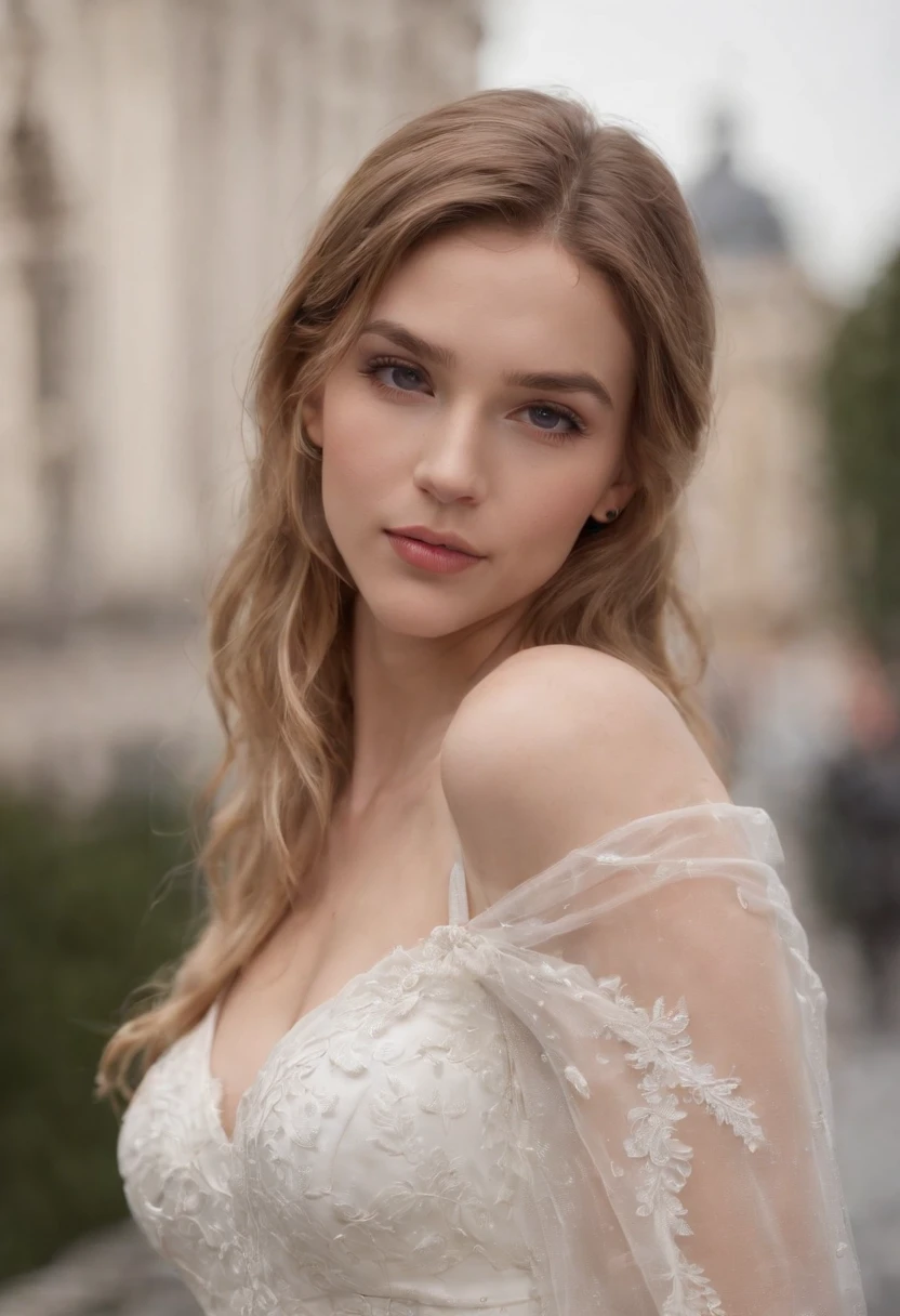18 yo girl, Vestido blanco de Spider-Man, con el pelo largo y enrollado, rubio, Cara hermosa, lluvia, techo, Obra maestra, Detalles intrincados, Perfect anatomy, Detalles faciales y corporales. Desnudo