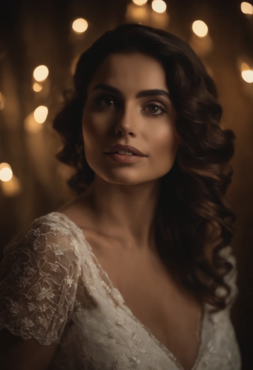 (foco no peito:1), Poster photo, Deusa siciliana encantadora, (beautiful face:1.3), Olhos detalhados, Lusciouslips, (Seios D-cup:1.0),Corpete de renda preto,(clivagem 1.3),cabelos ondulados,cinmatic lighting,SuaveSoftlighting, 8k, Imagem de alta densidade,Masterwork Masterpieces Using Semi-Jewels