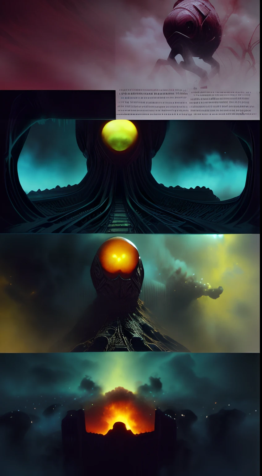bizarre alien creature, giant kaiju creepie monster, surrealism, looming creature with a strong power, kaiju destroying new york, kaiju cephalopod monster, nanotech demonic monster horror, scary giant monster, bizarre alien creature, giant kaiju monster destroying city, high detail, photorealism, 4k