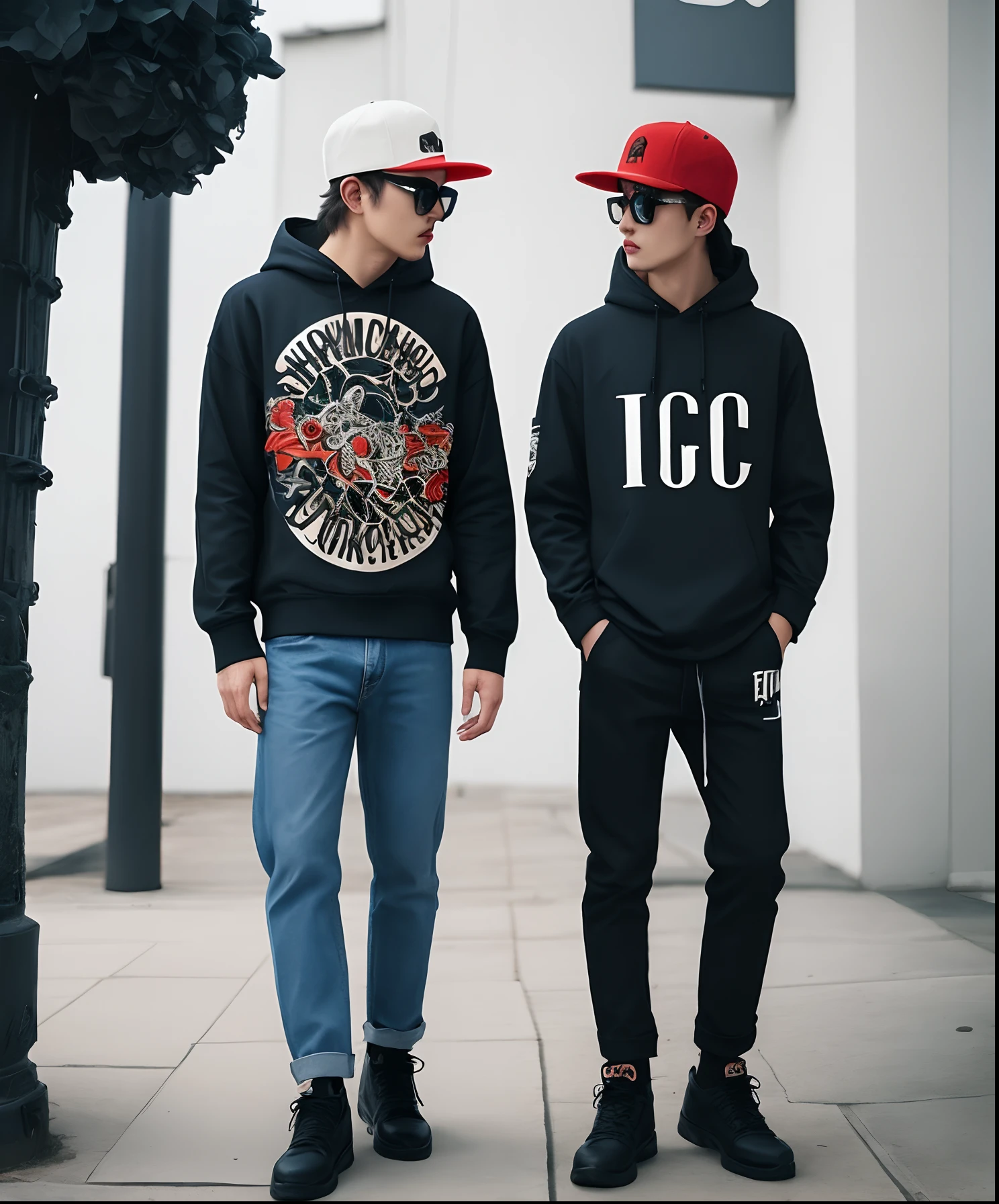 Fashion brand with abstract art and cool lettering