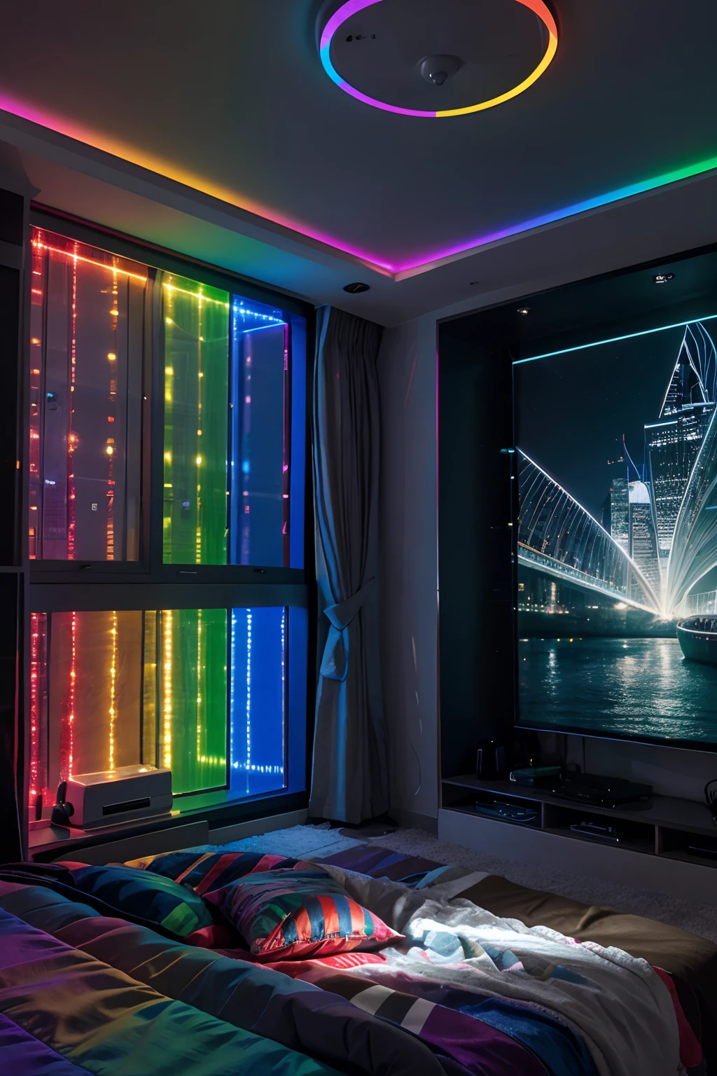 RGB LED Strip Light Decorations Decorating Room with Ultra Realistic Details 4K Ultra HD Masterpieces