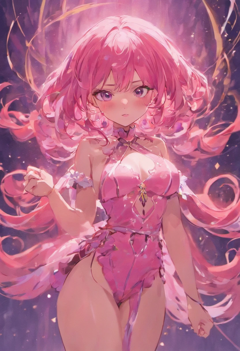sexy pink hair girl