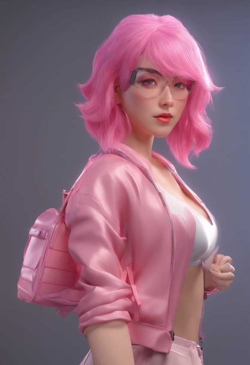 sexy pink hair girl