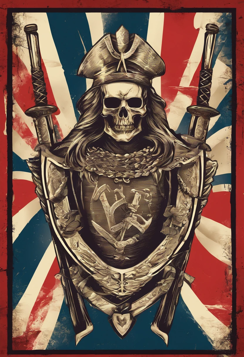 Bandeira pirata, Two Spears, perfurando um saco de dinheiro