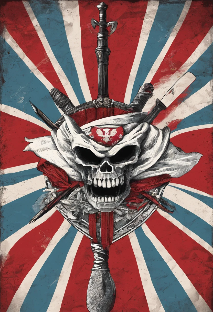 Bandeira pirata, Two Spears, perfurando um saco de dinheiro