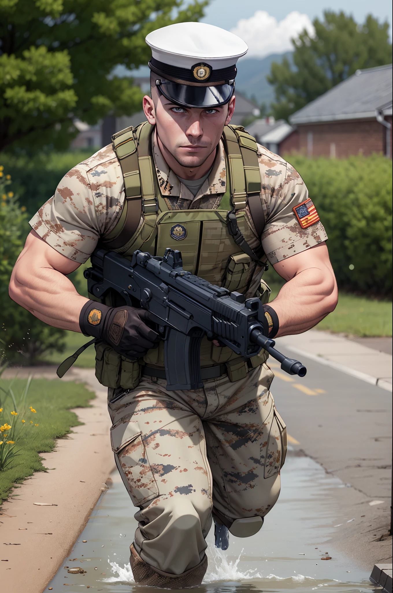Marine at bootcamp