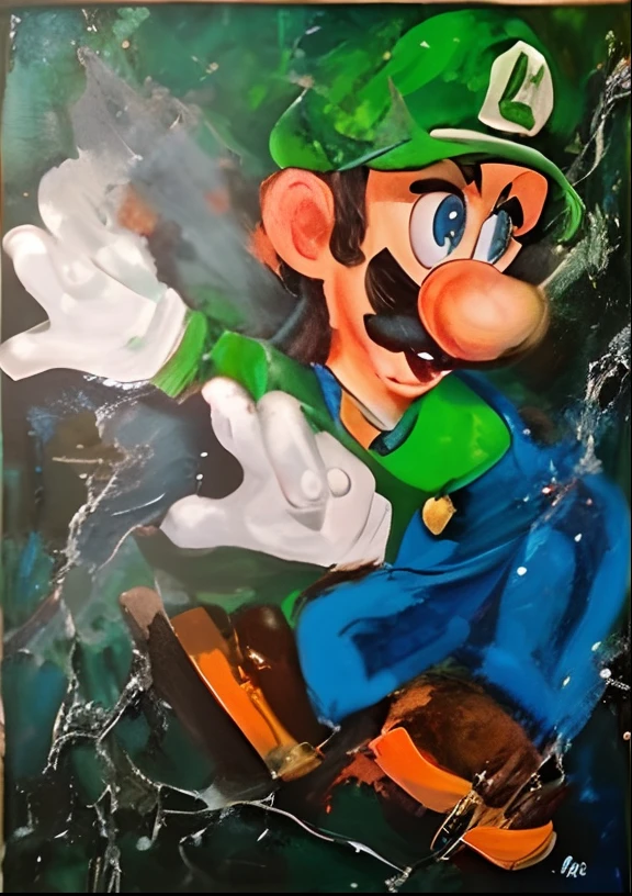 Paintings by Mario Bros. Character, inspired by Mario Cooper, inspired by Mario Comensoli, super mario portrait, portrait of super mario, inspired by Luigi Kasimir, Luigi, inspired by Mario Bardi, inspired by Mario Dubsky, Luigi's nose, fan artwork of mario, portrait of mario, mario, nintendo game art, Mario tap