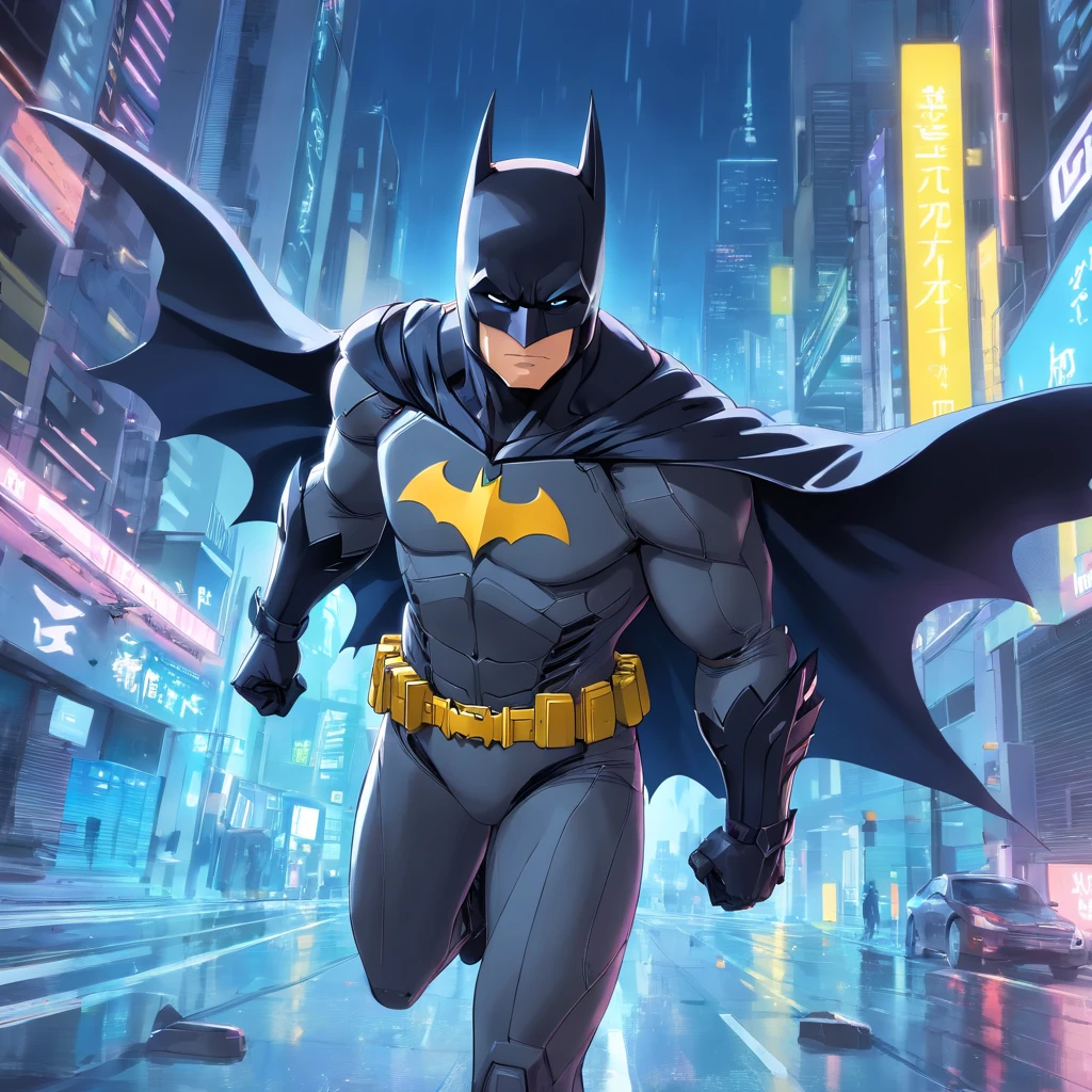 Um Batman. Em varias. Cores. Realistic in an advanced cybernetic suit