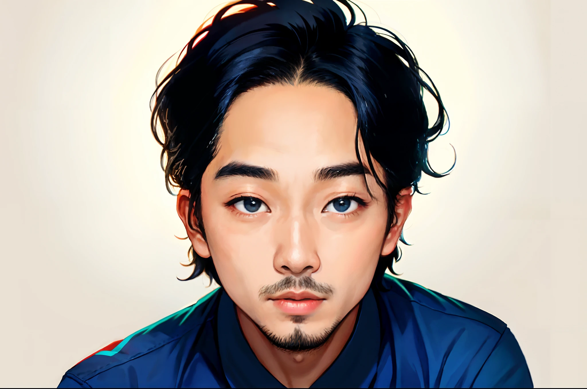 there is a man with a blue shirt sitting in a chair, headshot profile picture, 2 7 years old, 2 8 years old, 2 9 years old, 8k selfie photograph, 3 2 years old, 38 years old, south east asian with round face, 2 3 years old, victor ngai, twitch streamer / gamer ludwig, 3 6 years old