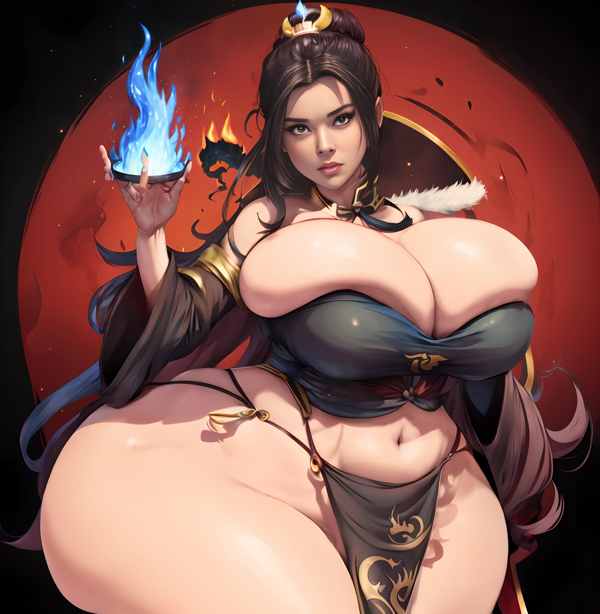 Blue flame, fire bending,
