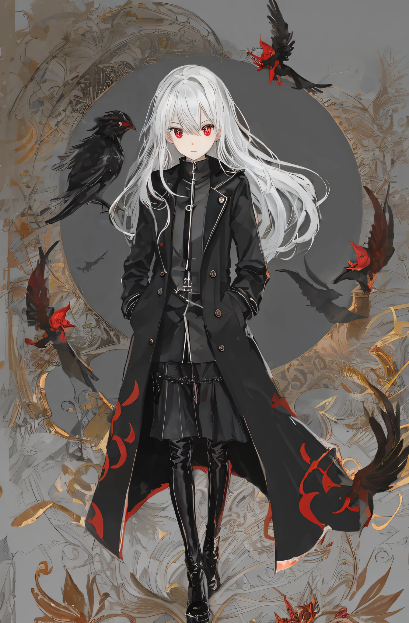 Normal face,red color eyes