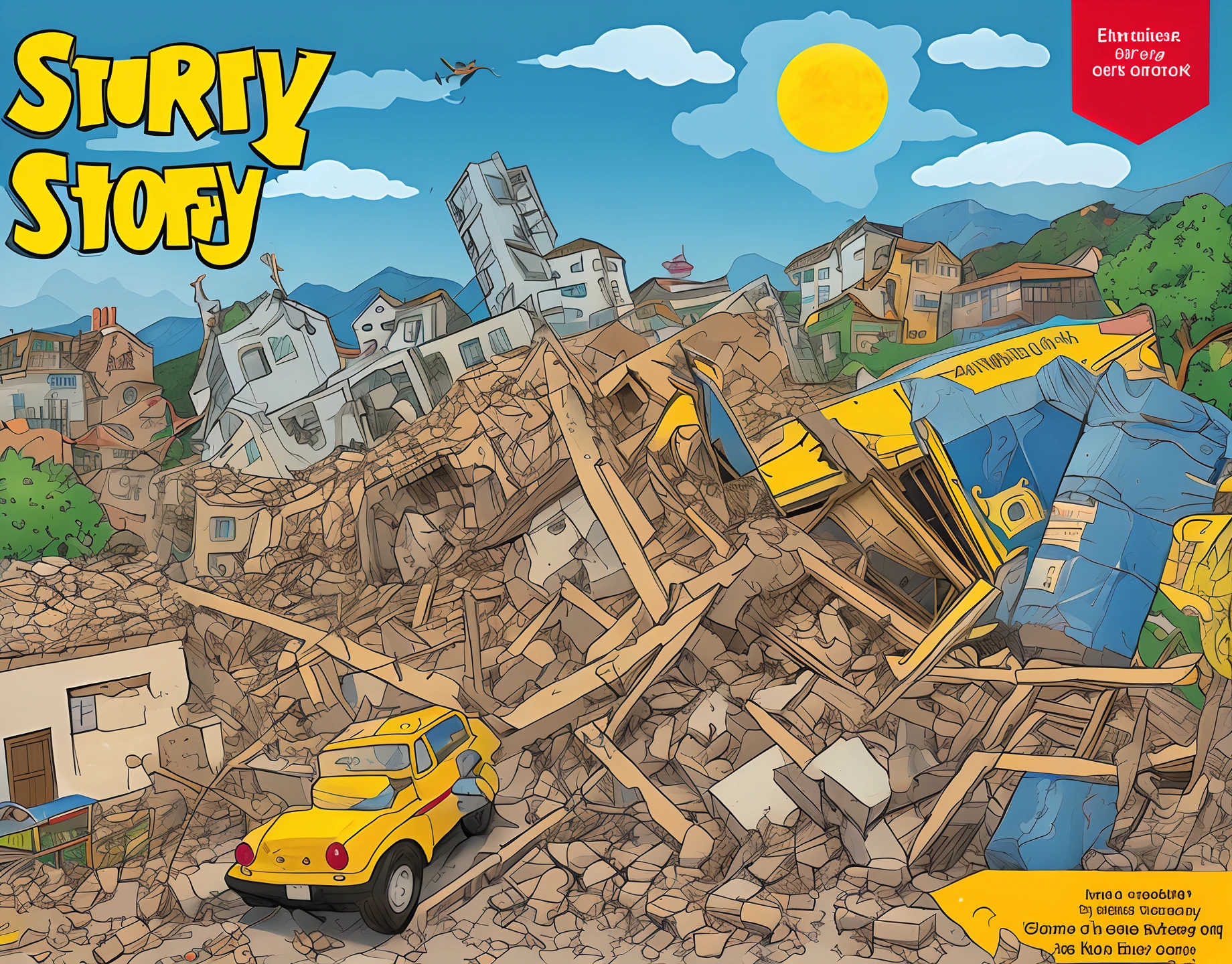 Earthquake story for kids book cover