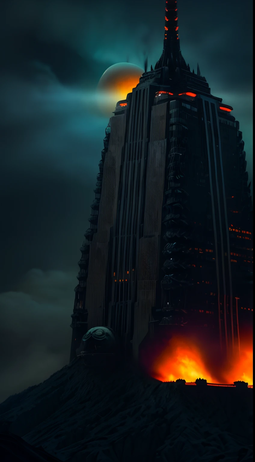 bizarre alien creature, giant kaiju creepie monster, surrealism, looming creature with a strong power, kaiju destroying new york, kaiju cephalopod monster, nanotech demonic monster horror, scary giant monster, bizarre alien creature, giant kaiju monster destroying city, high detail, photorealism, 4k