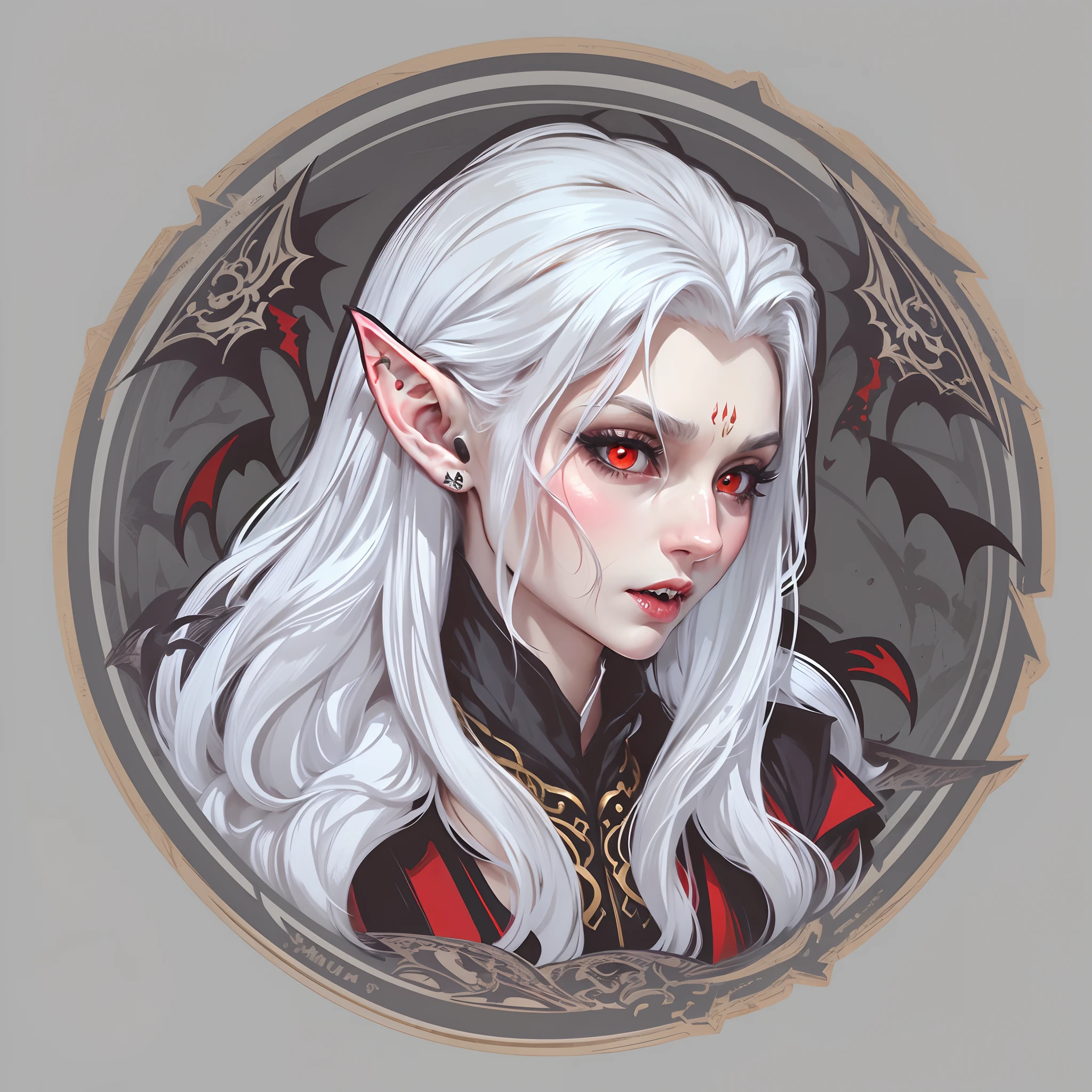 anime girl with horns and green eyes wearing a red outfit, With horns, horns and red eyes, tiefling, dnd portrait of a tiefling, tiefling rogue, oni horns, tiefling female warlock, devil horns, devious evil expression,