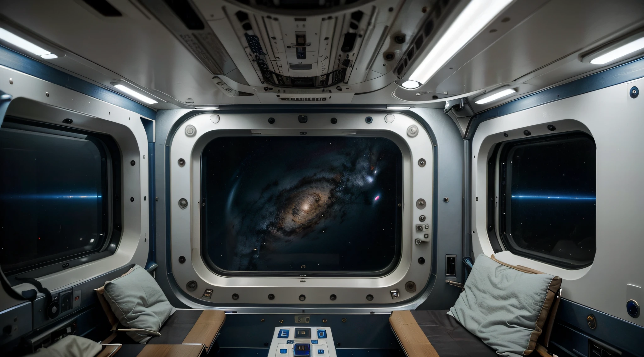 Images from inside an ultra-realistic space station