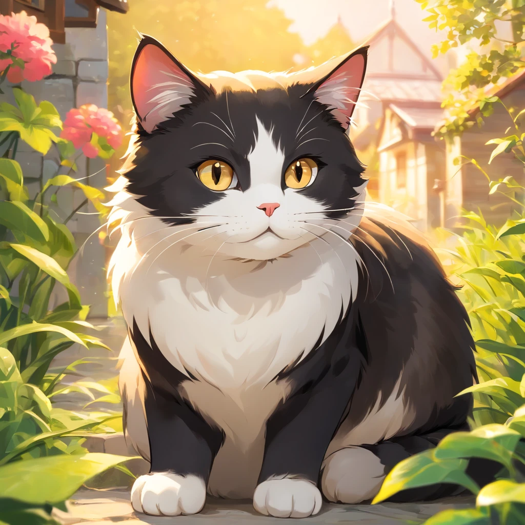 "Generate ultra-high-definition images of chic cats, Classic Cat Pose. Using advanced macro photography techniques、Highlights the intricate details of the cat's coat, mustaches, And expressive eyes.
Place the camera at the cat's eye level, Create an intimate connection between the viewer and the cat subject. Implement a wide aperture for a shallow depth of field, Make the cat stand out clearly against a gently blurred background.
Improve lighting to emphasize the texture and contours of the cat's body, Using the software, Remove coarse shadows、, cosy atmosphere.
Catch a cat in a relaxed position, But balanced, Show your flexibility and elegance. Try to capture the moment in natural movement, Stretching, grooming, etc., To convey a sense of authenticity.
Implement post-processing techniques to improve image clarity, contrast, and color balance, Secure all aspects, From the intricate patterns of cats to their intense gazes, Rendered in stunning detail.
Finally, convey the gentle beauty and innate grace of the cat,, Capture fleeting moments celebrating the unique essence of a cat's curiosity and balance." ((Background: British Village)), ((golden hour light)), ((majestic)), ((tuxedo-cat)), ((kitten)), ((black-white cat)),
