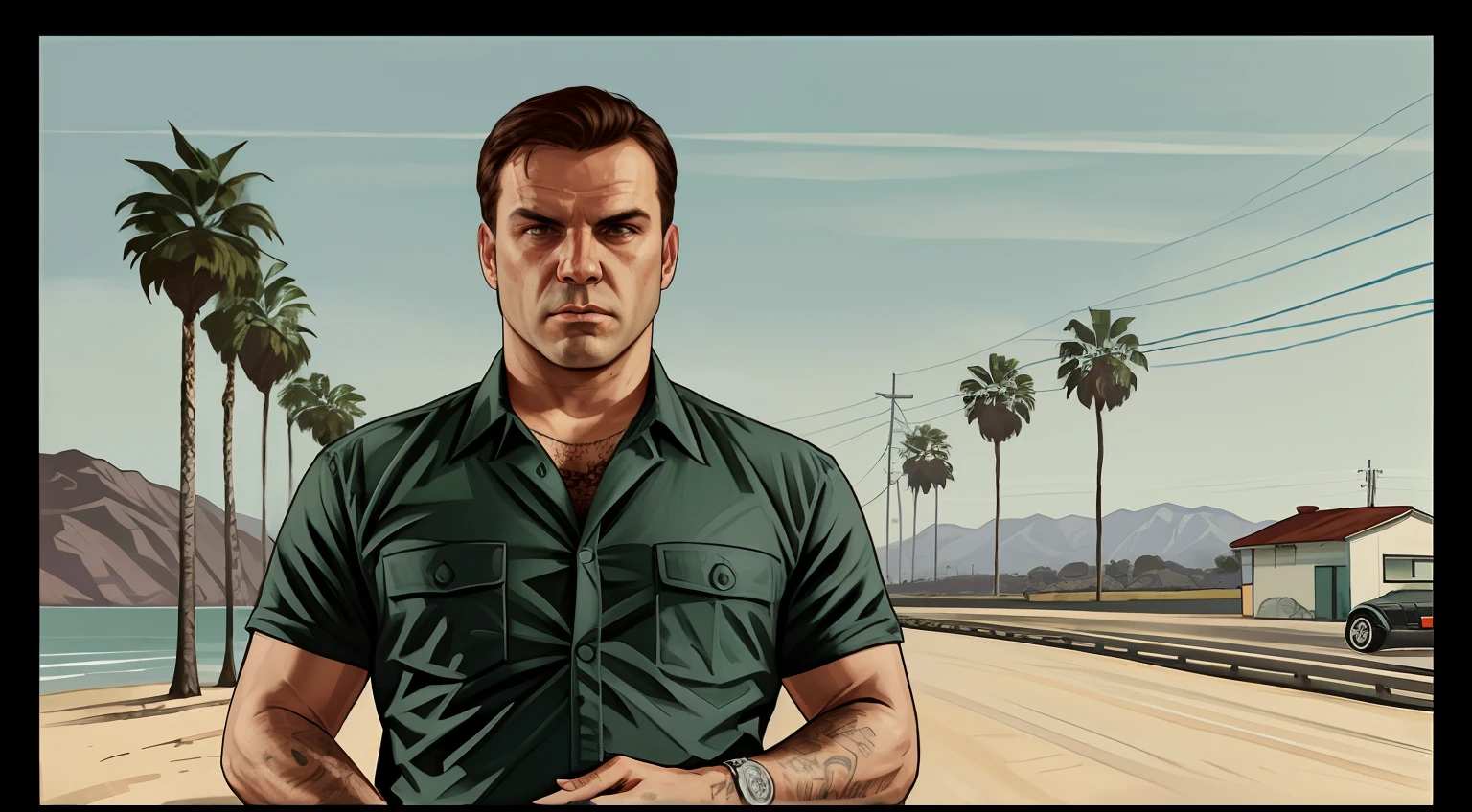 GTAV Loading Screen arte 2D, Jair Bolsonaro como Personagem GTA5, cinematic  composition, em frente a uma cidade, Shaders, bright cinematic lighting, Contraste suave, GTA5 tela de carregamento, gta arte, papel de parede 4K, papel de parede 4k, hq 4k papel de parede, gta artee da tela de carregamento, fan art, Rockstar Games Arte