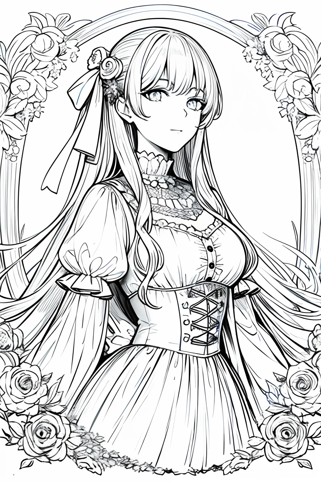 (Highest picture quality),masterpiece,ultra-detailed,Detailed eye description,1girl, celestine lucullus,sketch,