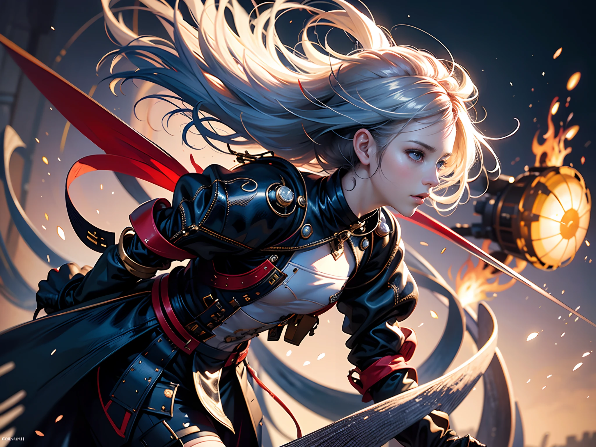 Official Art, Unity 8k wallpaper, The ultra-detailliert, Beautiful and aesthetic, masterpiece, Top Quality, ((1 Girl)), (fractal art:1.3), 1Girl, Extreme detail, dynamic angle, cowboyshot, The most beautiful form of chaos, Elegance, brutalist design, Vivid colors, romanticism, james jean, roby dwi antono, ros tran, Francis Bacon, Mikal Mraz, Adrian Ghenie, petra cottwright, Gerhard Richter, Takato Yamamoto, Ashley Wood, atmosphere, Ecstasy of notes, streaming musical notes visible