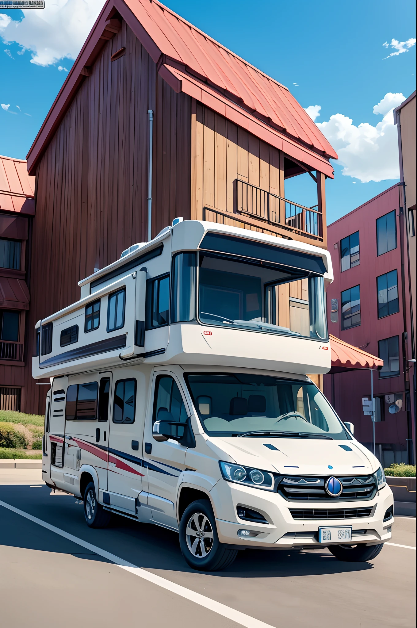 An RV,Campervan,The best anime 4k konachan wallpaper, Detailed digital anime art, anime mecha aesthetic, detailed anime art, Detailed anime artwork, Anime wallpapers 4 k, Anime wallpaper 4K, advanced digital anime art, 4K anime wallpaper, Badass anime 8 K, Anime art wallpaper 4k, Anime art wallpaper 4 K