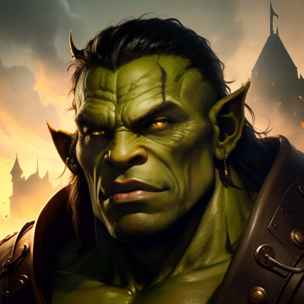 green bara orc with human faces