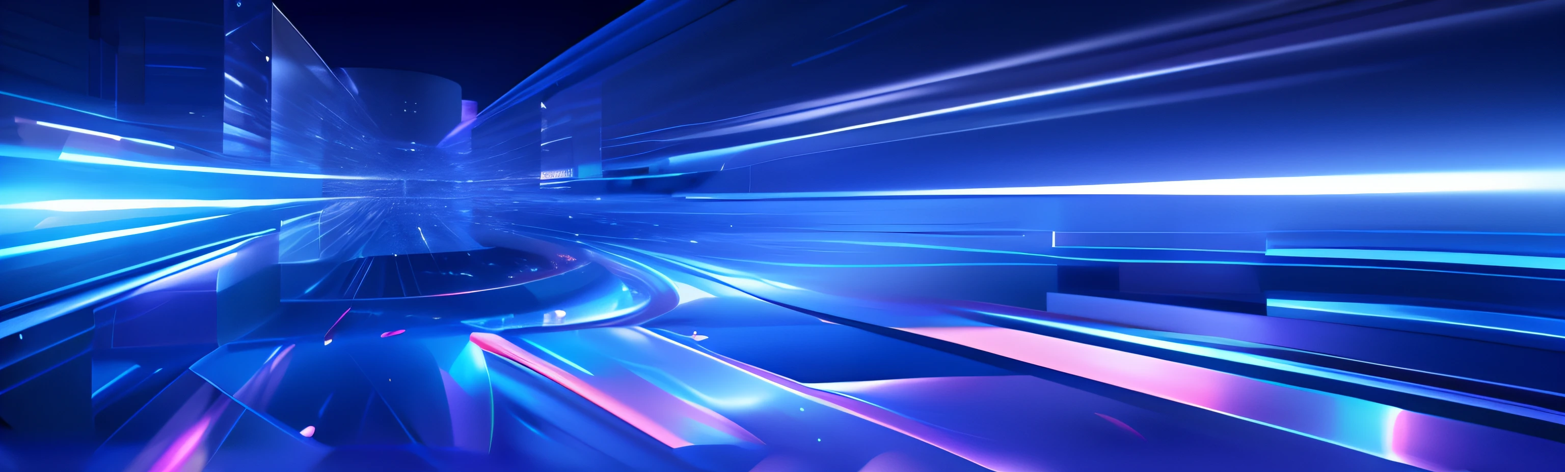 Close up of blue and purple abstract background，blurry image, light speed, superspeed, High-speed motion, ray trace 4 k, ray trace 4k, interesting background, rendered in 4 k, abstract tech, Abstract lighting, blue and pink lighting, wrapped blue background, blue and purple lighting, Imagens DMT. rendering by octane