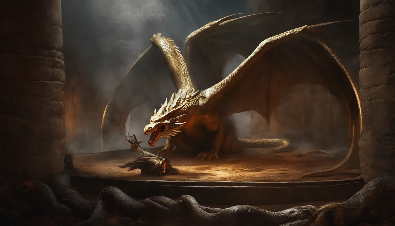 Then the angel caught the dragon and put it in chains,It was an old snake, And the devil, and Satan, Bound him for a thousand years.
They threw them into an endless deep pit, Locked them up, And He sealed them,, He did not allow the nations to shine until the end of the millennium.
A scene from Revelation 20 in the Bible