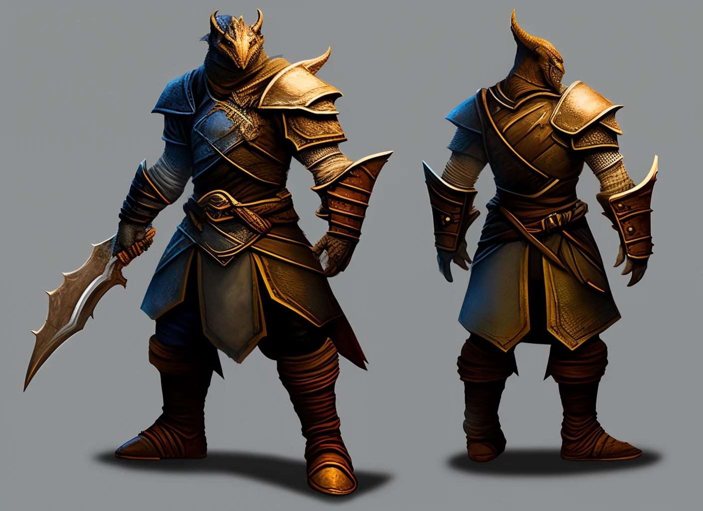 Dragonborn, dungeons and dragons, male, armor, fighter