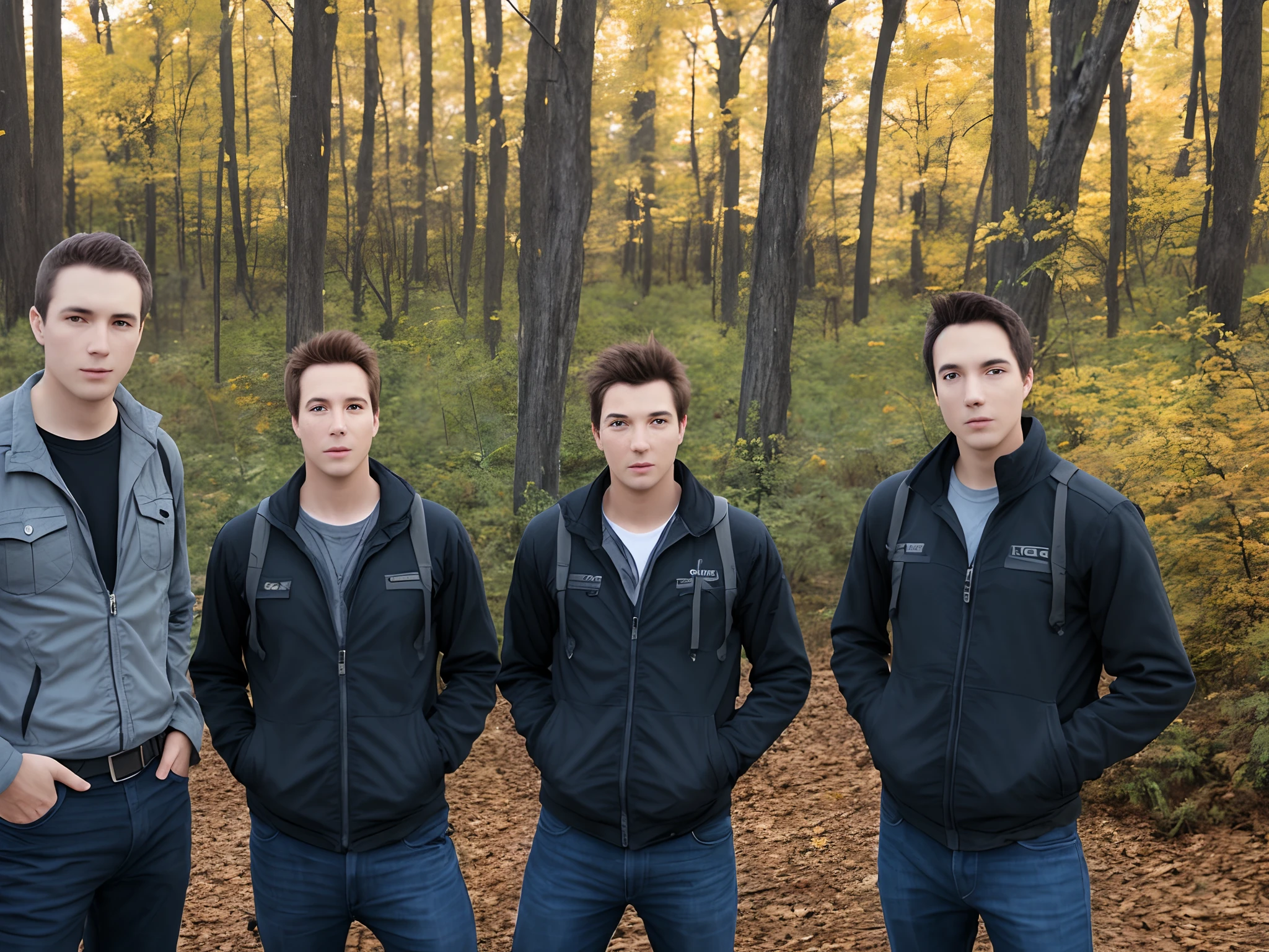 Three guys ghost hunting