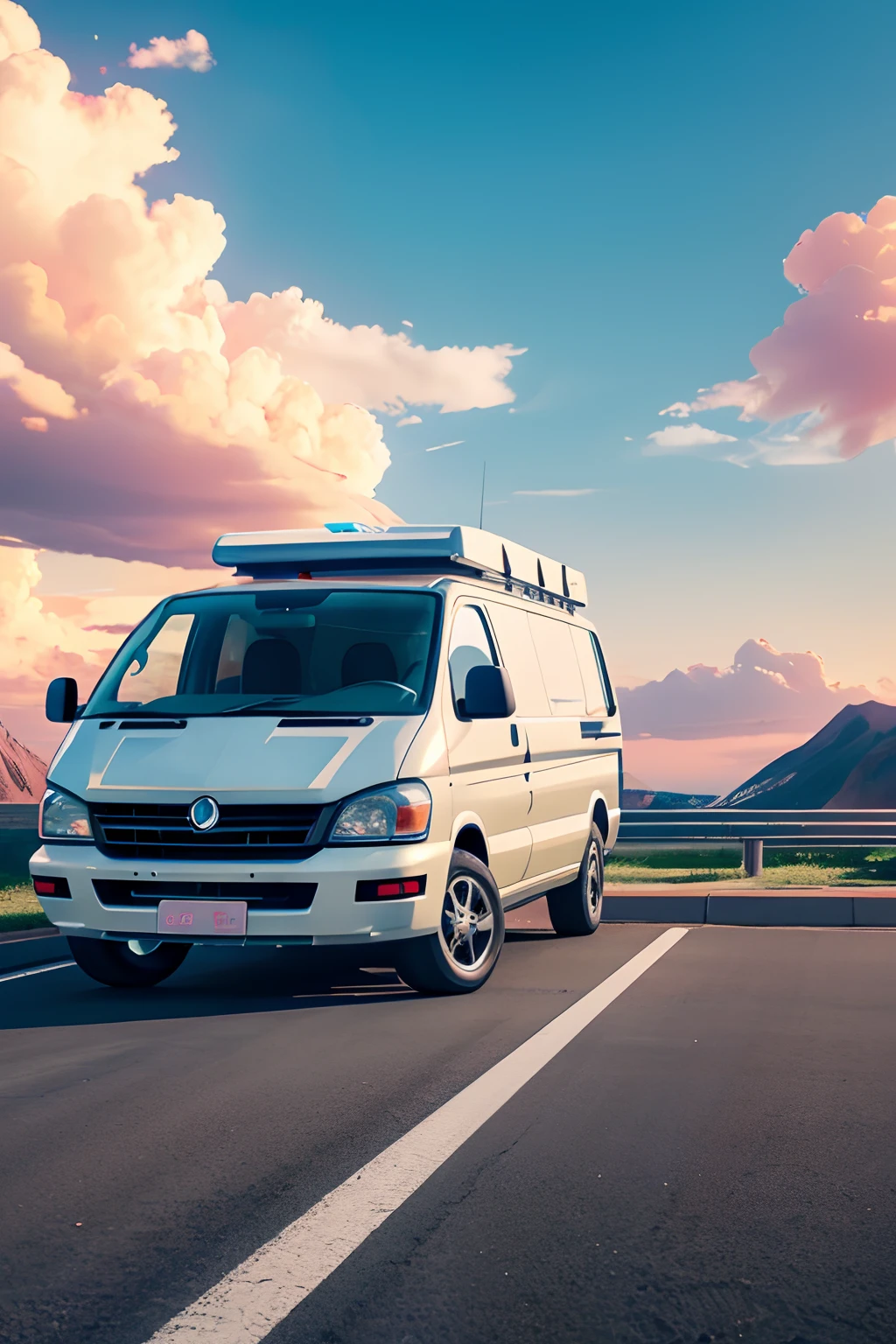A campervan，The best anime 4k konachan wallpaper， Detailed digital anime art， anime mecha aesthetic， detailed anime art， Detailed anime artwork， Anime wallpapers 4 k， Anime wallpaper 4K， advanced digital anime art， 4K anime wallpaper， Badass anime 8 K， Anime art wallpaper 4k， Anime art wallpaper 4 K