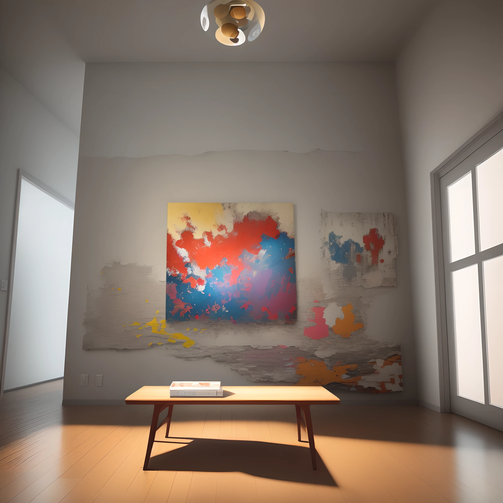 Mid-Century Modern Art Print 3d