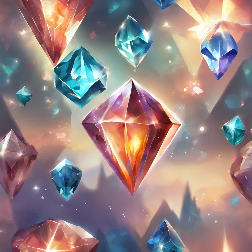 Diamond-shaped diamonds，gameicon，concept-art