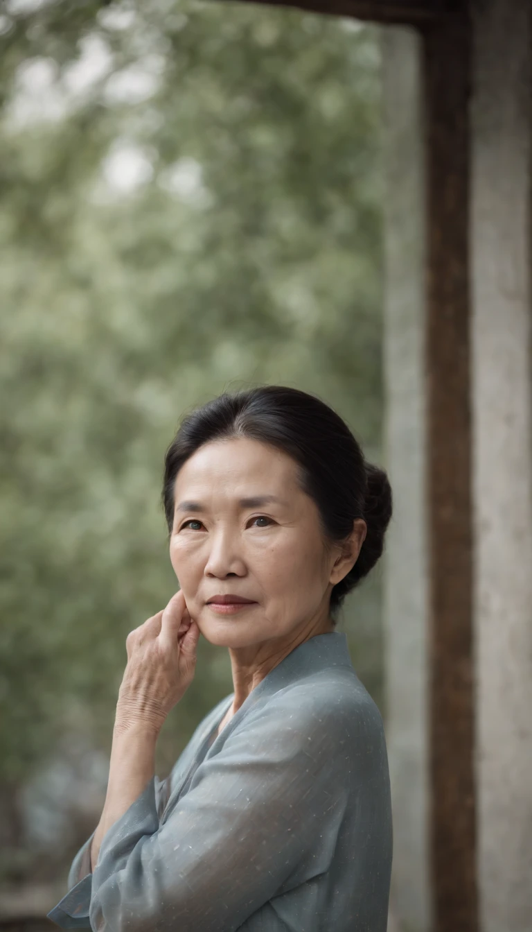 whole body display，A 50-year-old Chinese woman
