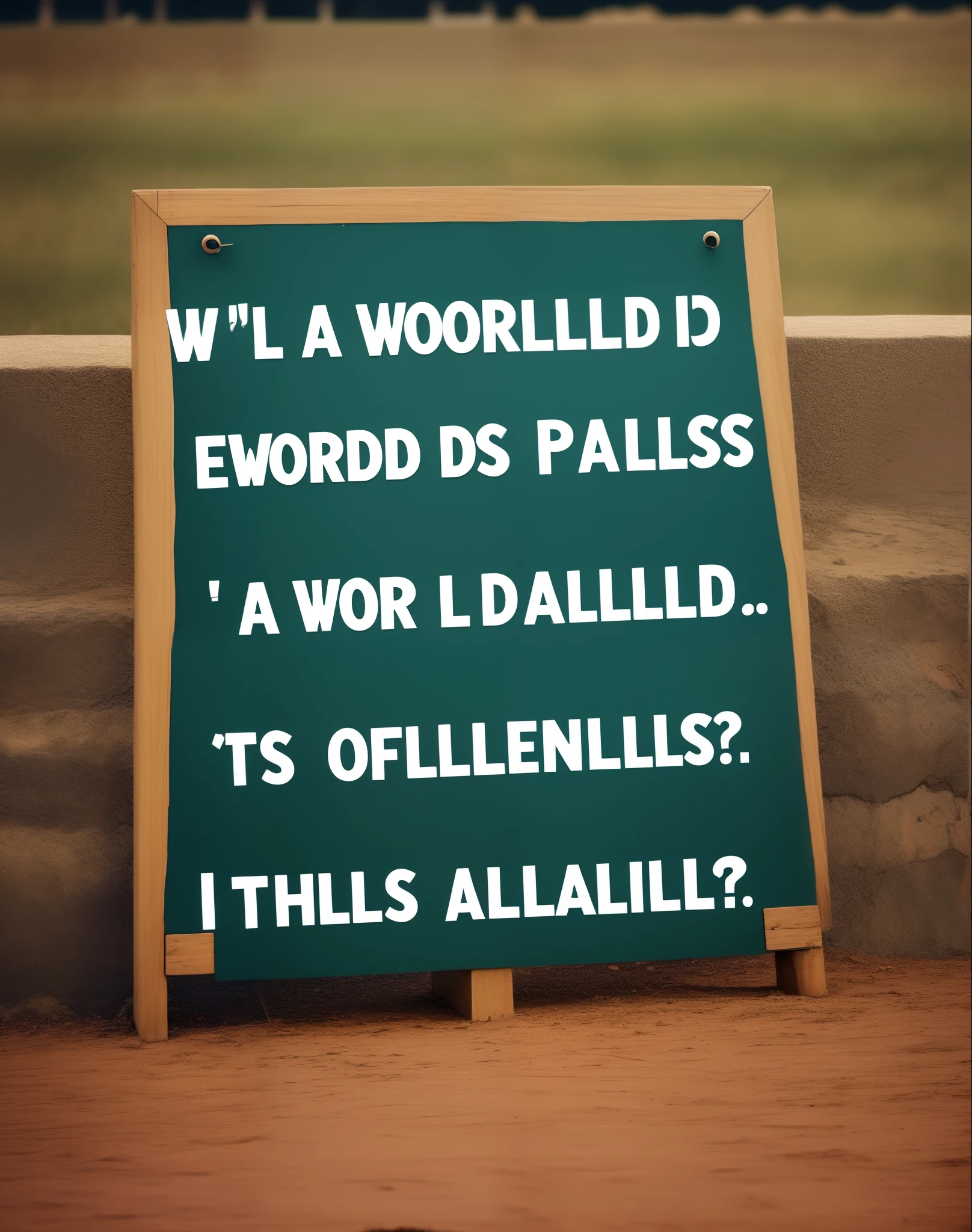 Wow, that's a difficult challenge! How about this prompt: "The world is a beautiful place, filled with endless possibilities." Would that work?