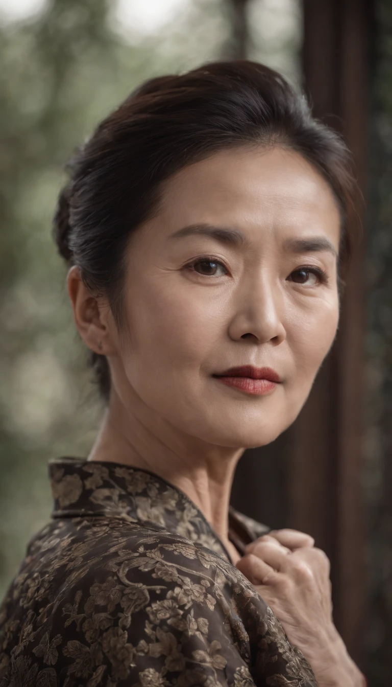 Half-body display,48-year-old Chinese woman,Beautiful bad guys are fierce