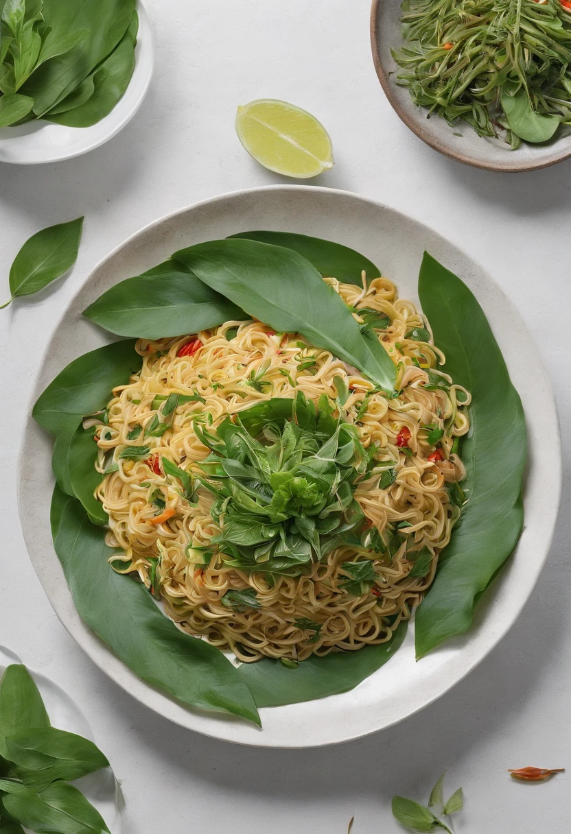 (bestquality:1.2, masterpice:1.2), vibrant, Realistic, Amazing and dark 8K photos:1.37, Thai Food, Fried sea basil, Natural backdrop