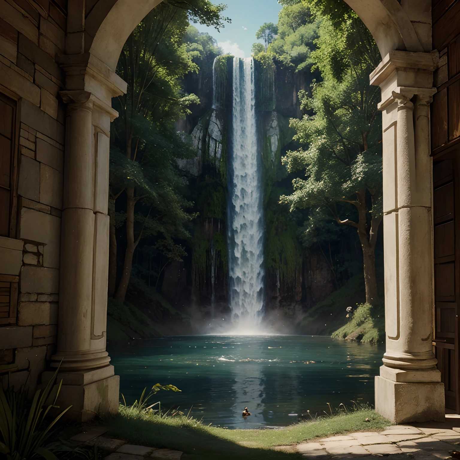 Masterpiece of a depiction of the fourth day of creation in genesis chapter one