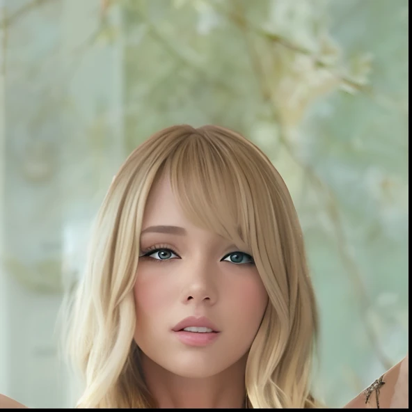 Blonde,a beauty girl,Lovely,a beauty girl,bangs