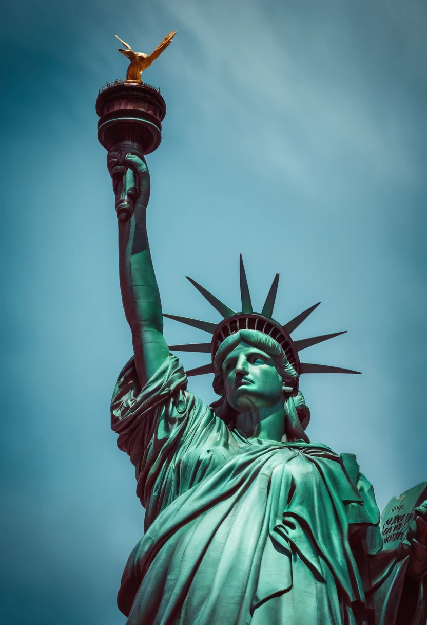 statue of liberty with a fat ass